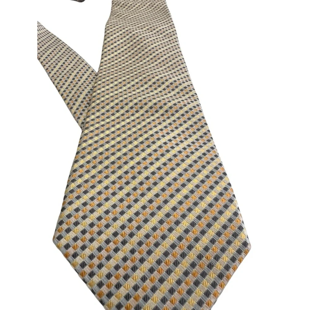 Paul Malone Men's Printed Pointed Silk Neck Tie Multicolor One Size NWT
